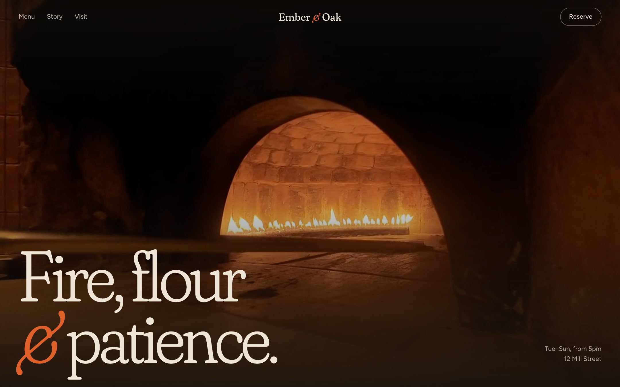 Ember & Oak website